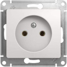Розетка мех. СУ 1 мест. бел. (пл.осн.) GSL000141 Schneider GLOSSA